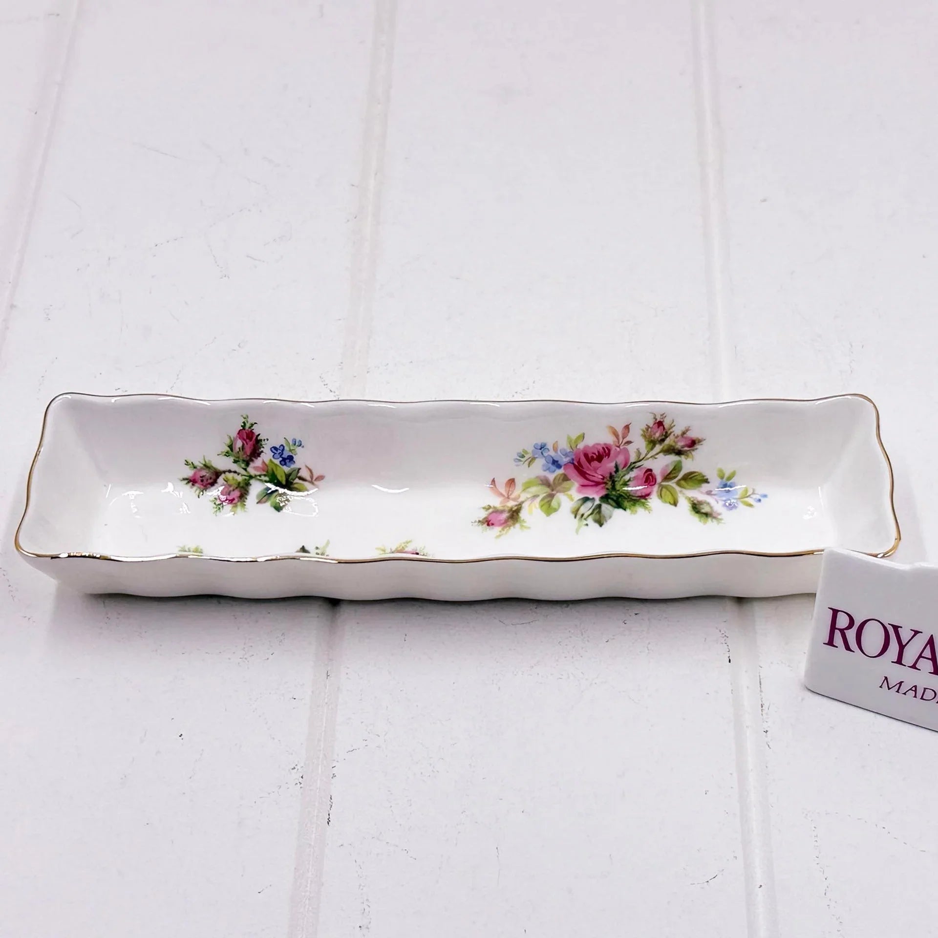 Royal Albert Moss Rose Mint Tray