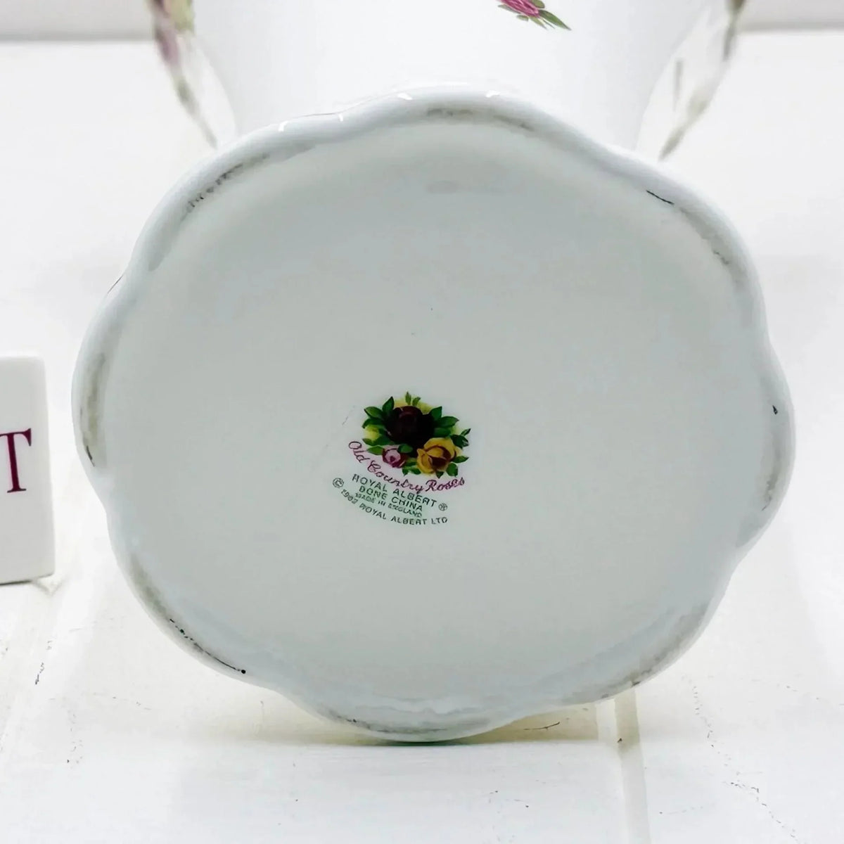 Royal Albert Old Country Roses bone china teapot base, vintage floral design, made in England
