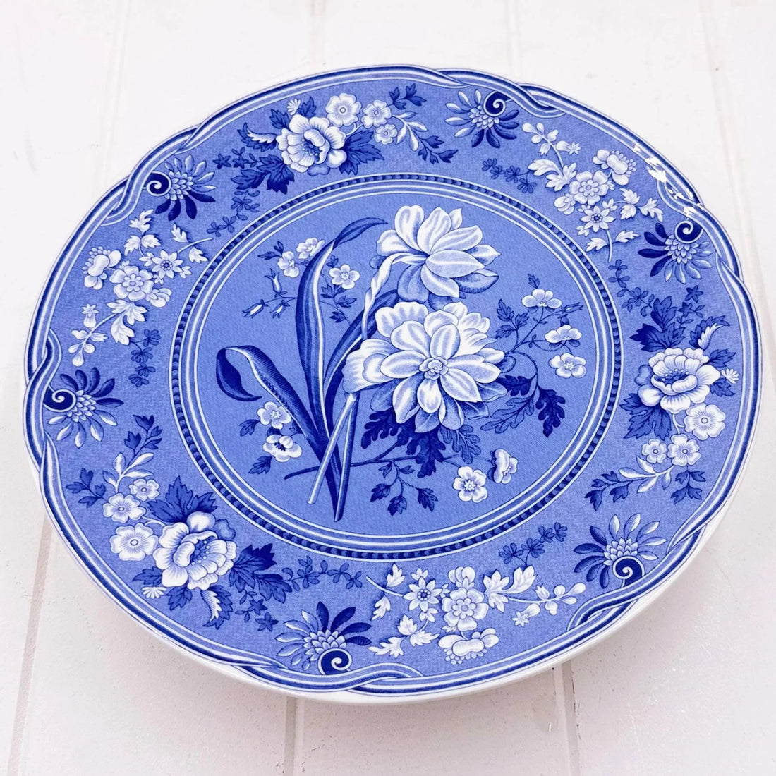 Spode Blue Room Collection Botanical Footed Cake Stand