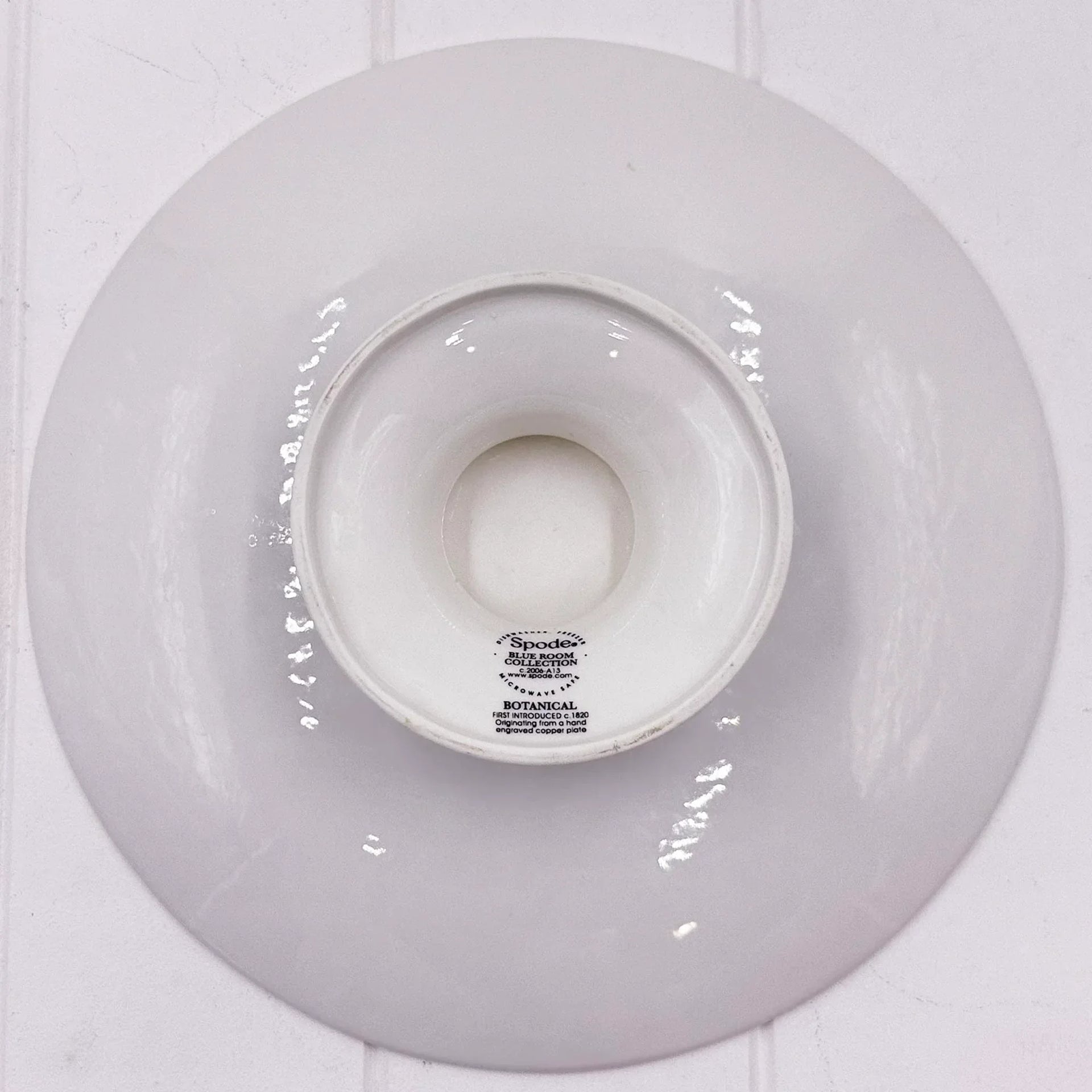 Spode Botanical plate from Blue Room Collection, vintage-inspired home décor with classic white ceramic design
