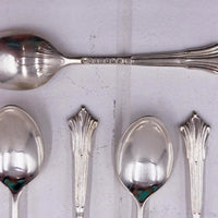 Vintage silver spoons with ornate handles, EPNS hallmark, elegant home decor