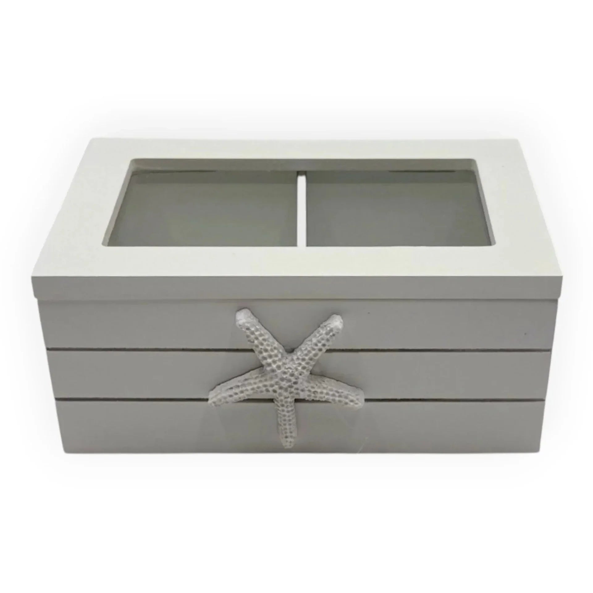 White Rectangle Timber Box - 10cm