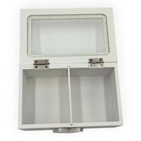 White Rectangle Timber Box - 10cm