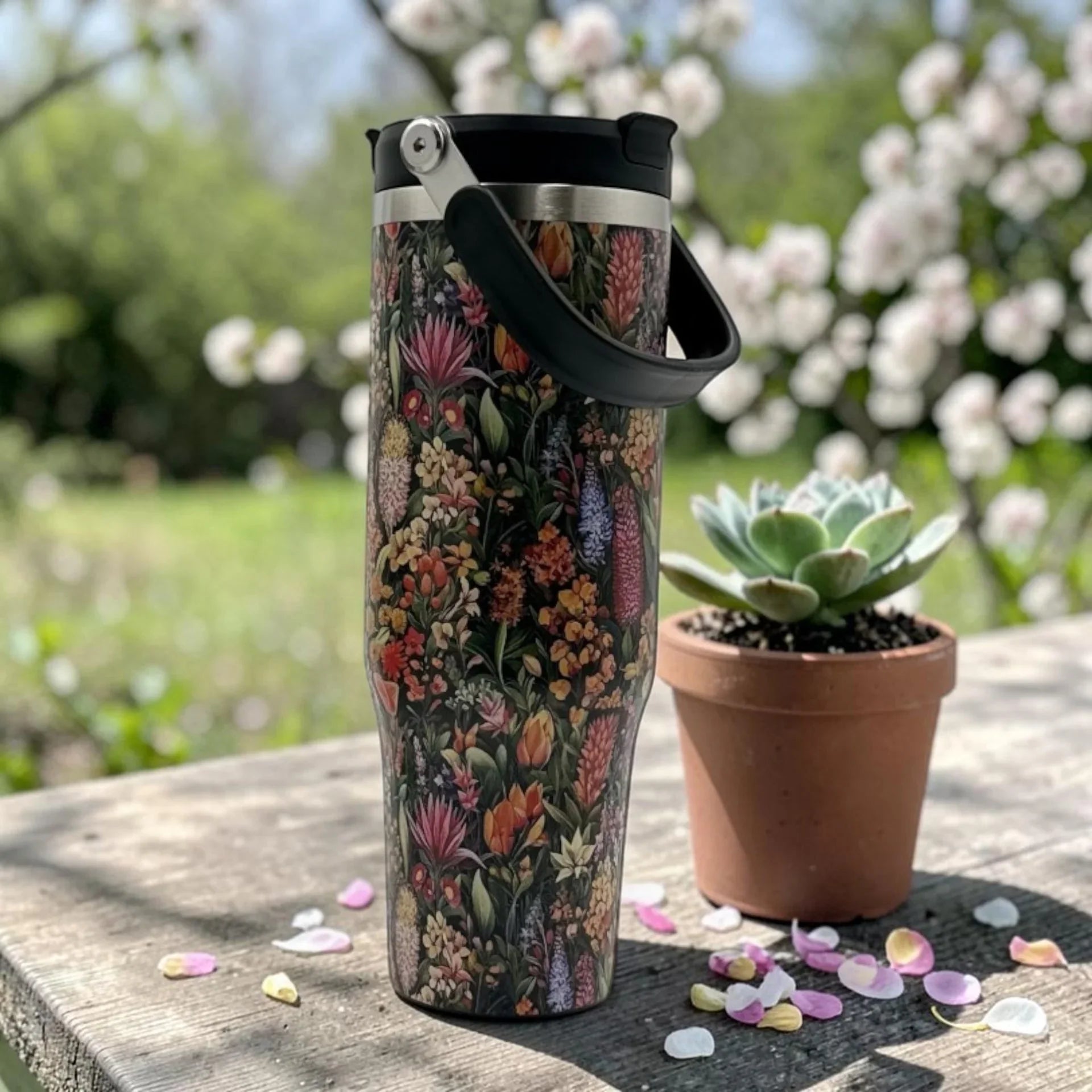 Large Water Bottle - Australian Natives