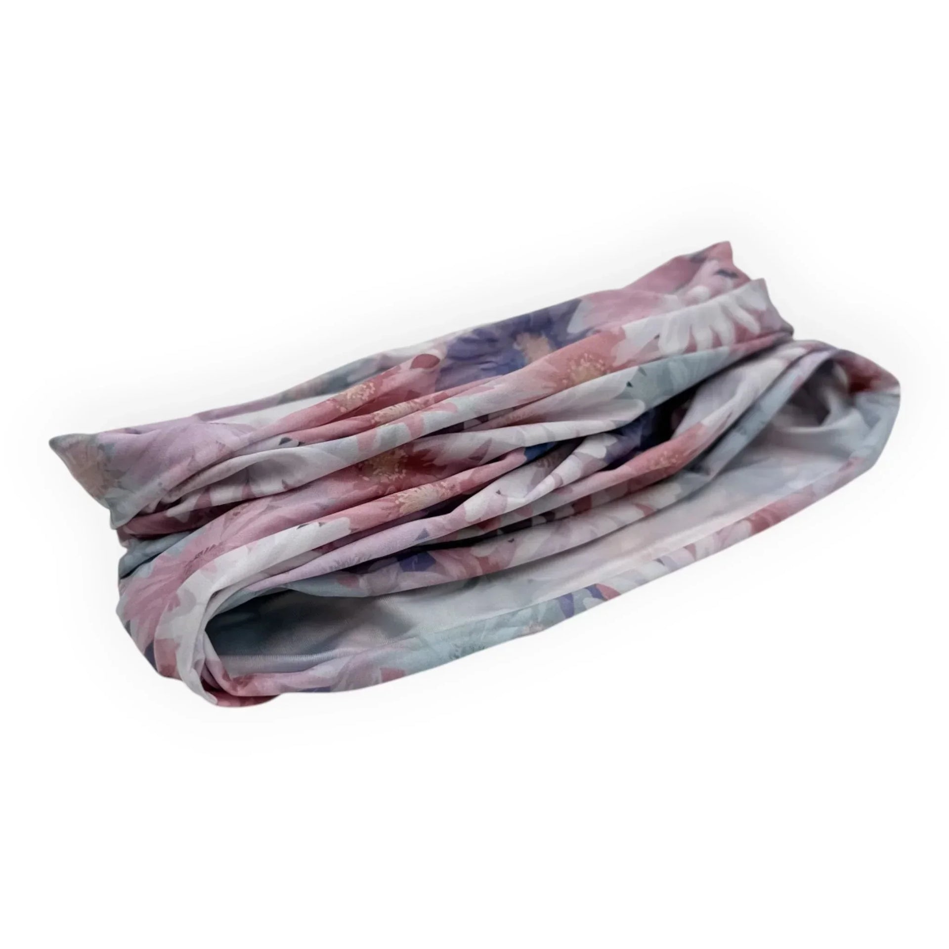Floral print headband with soft pastel hues, perfect for home décor or fashion accessory