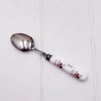 Royal Albert Lavender Rose Jam Spoon — Vintage Silver Plate & Porcelain Handle, Made in England