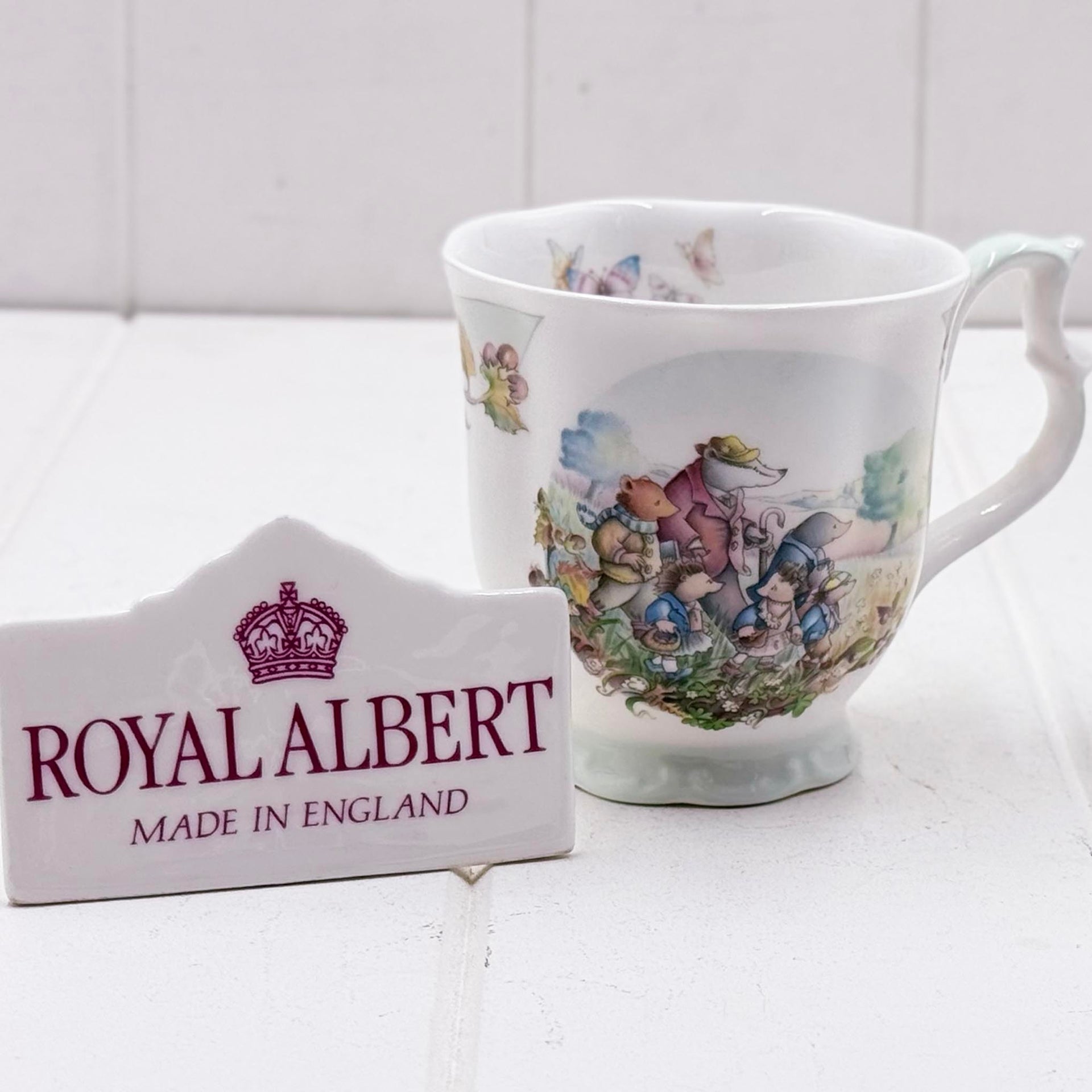 Royal Albert Autumn in the Wild Wood mug featuring Wind in the Willows characters