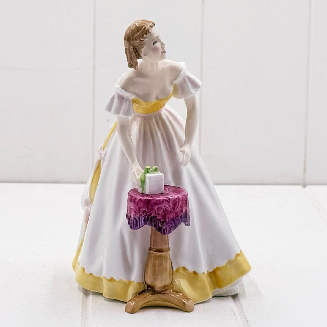 Royal Doulton Happy Birthday Figurine — HN3095, Vintage, Hand Made & Hand Decorated