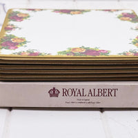 Royal Albert Old Country Roses Table Mats — Set of 6, Fine Melamine, Boxed, Made in England
