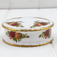 Royal Albert Old Country Roses Round Trinket Box with Lid