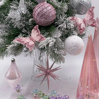 15cm Pink Glitter Orbit Hanging - Exquisite Homewares 