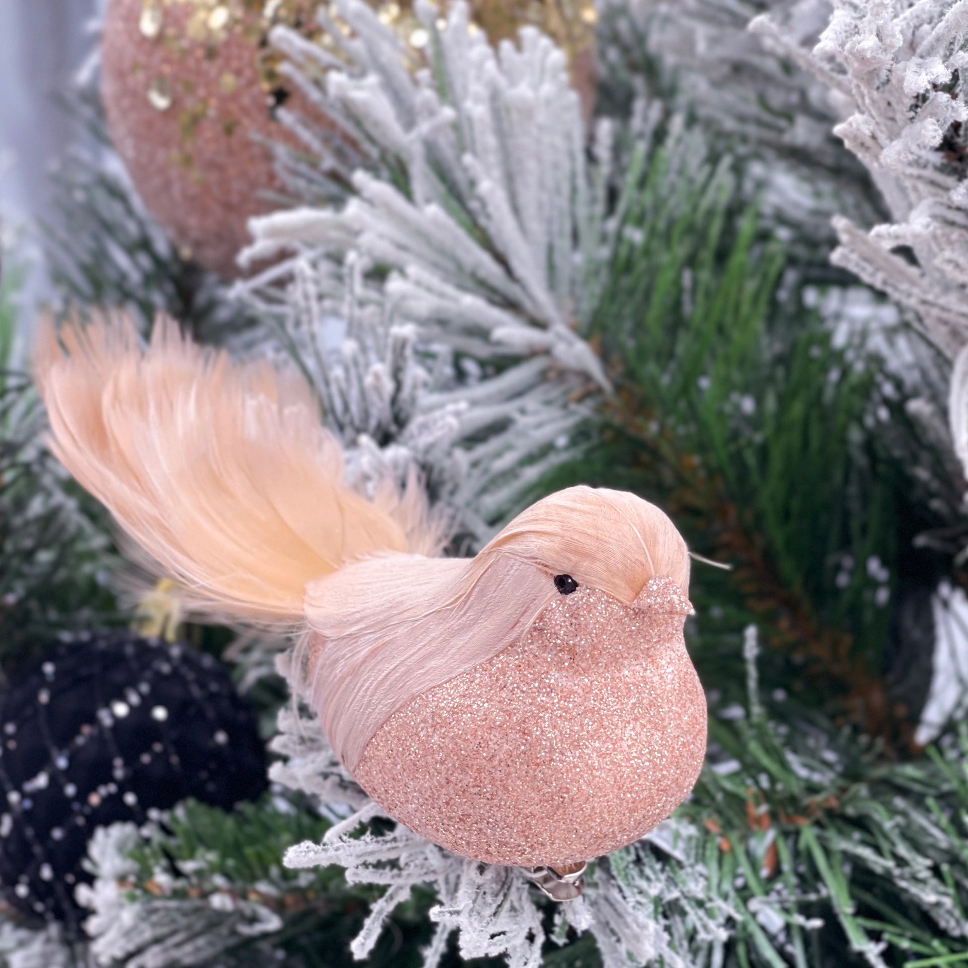 Pale Pink/Peach Curl Clip Bird