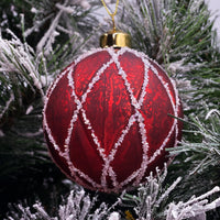 Red Crystal Quilt Bauble