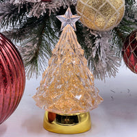 Light-Up Glitter Water Globe Tree