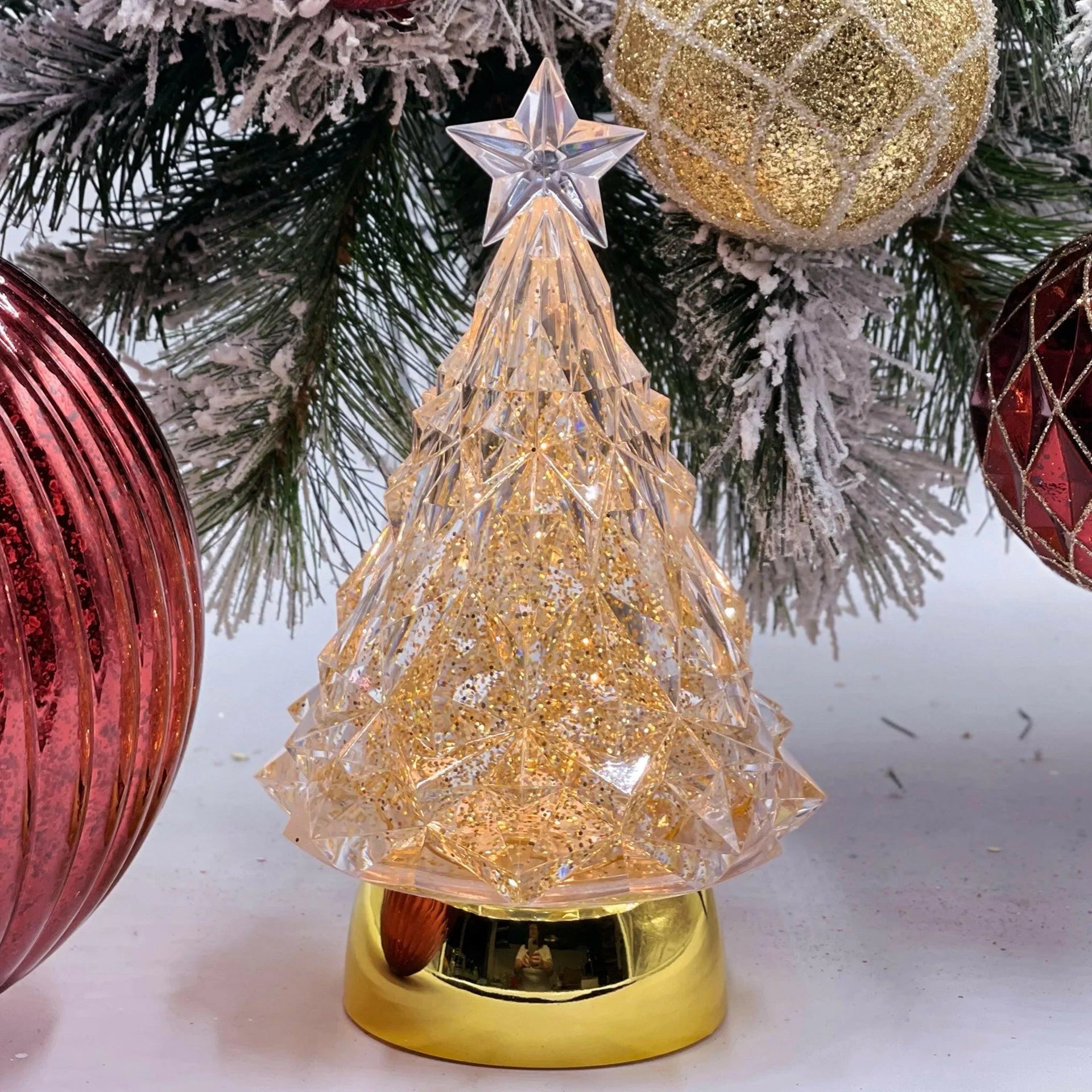 Light-Up Glitter Water Globe Tree - Exquisite Homewares 