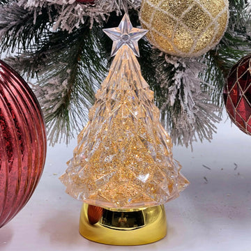 Light-Up Glitter Water Globe Tree - Exquisite Homewares 