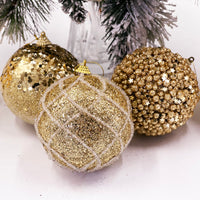 6 Pack Shatterproof Gold Baubles