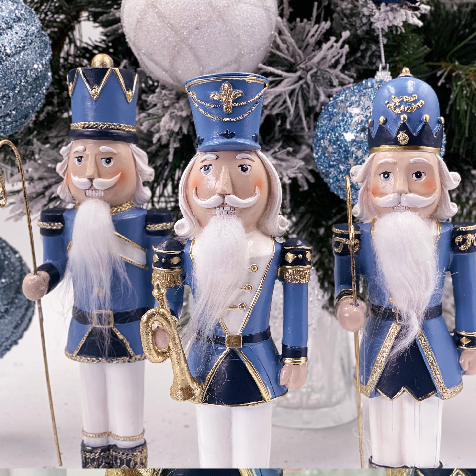 Set of 3 Blue Nutcrackers