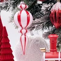 High Shine Peppermint Round Finial