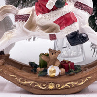 Traditional Santa On Rocking Horse