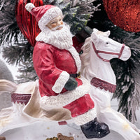 Traditional Santa On Rocking Horse