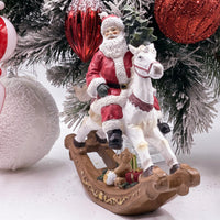 Traditional Santa On Rocking Horse