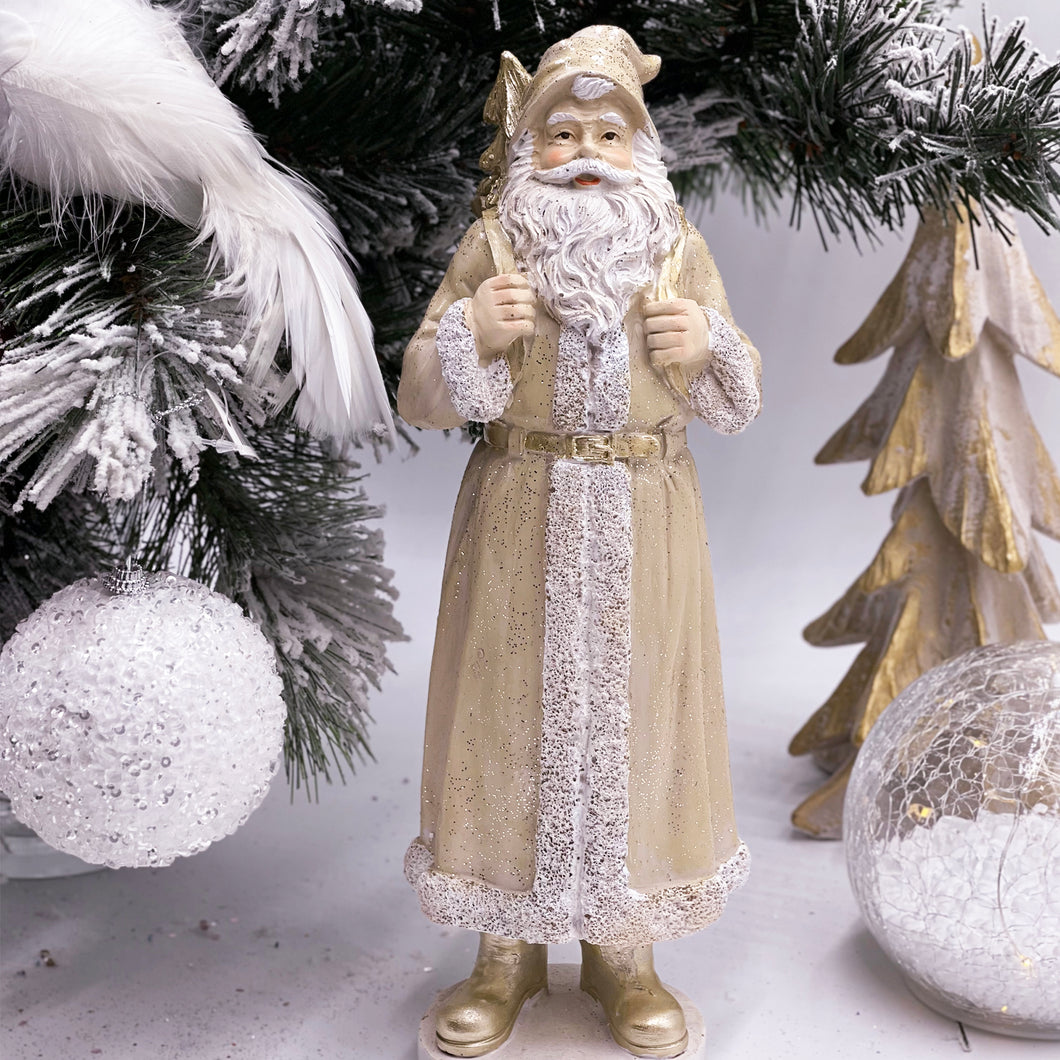 31cm Metalic Woodland Santa