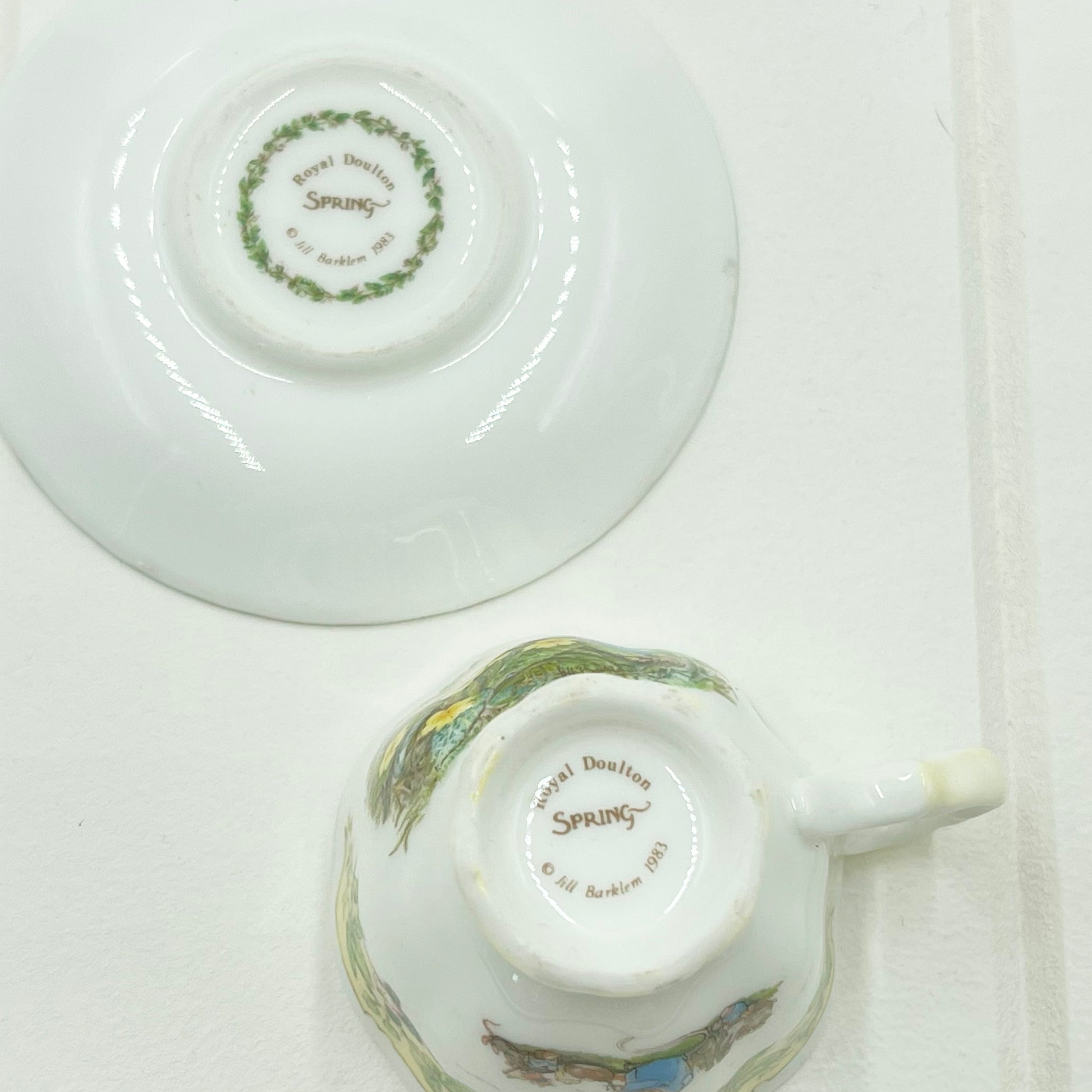 Royal Doulton Brambly Hedge Miniature Spring Teacup and Saucer Duo