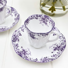 Load image into Gallery viewer, Shelley Vintage Dainty Mauve Demitasse Coffee Cup and Saucer Duo
