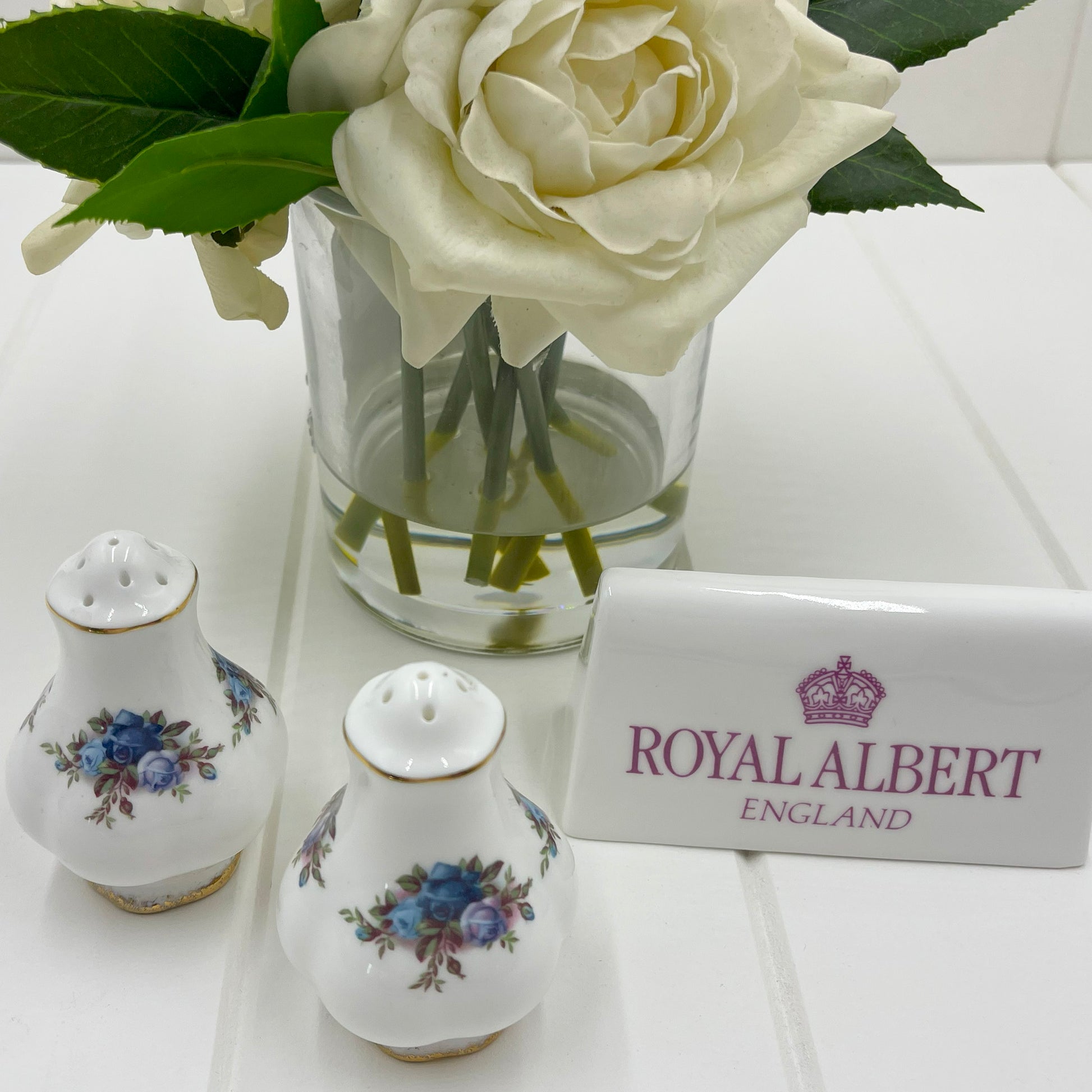 Royal Albert Vintage Moonlight Rose Pepper & Salt Pots