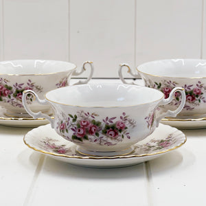 Royal Albert Lavender Rose Soup Coupe and Saucer