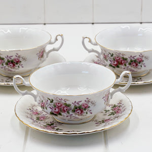 Royal Albert Lavender Rose Soup Coupe and Saucer