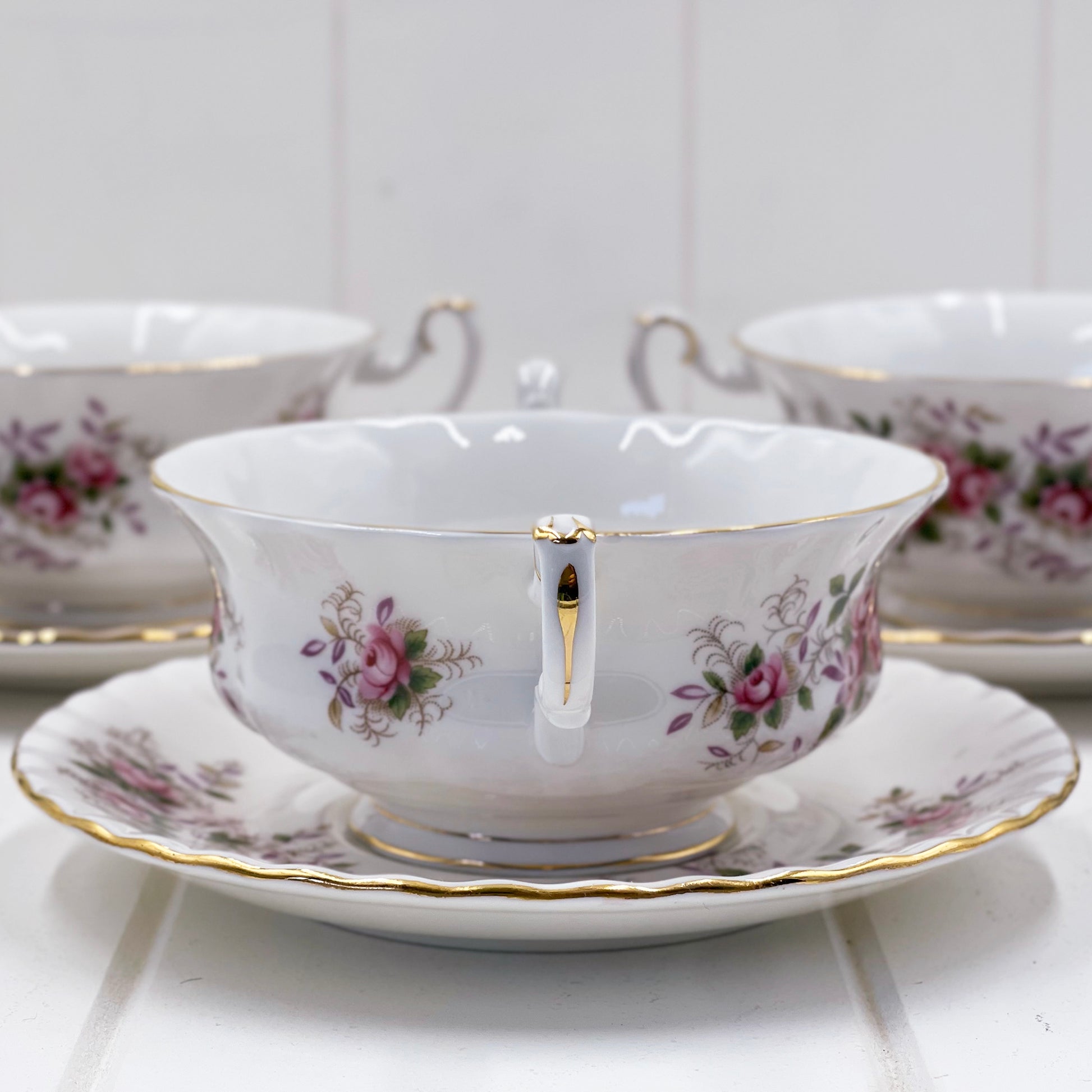 Royal Albert Lavender Rose Soup Coupe and Saucer