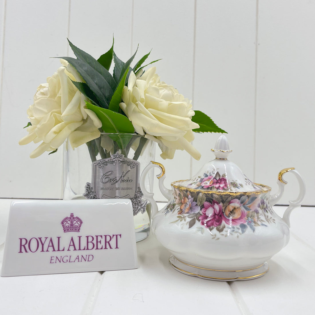 Royal Albert Vintage Autumn Roses Covered Sugar Bowl