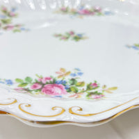 Royal Albert Vintage Moss Rose Tabbed Cake Plate