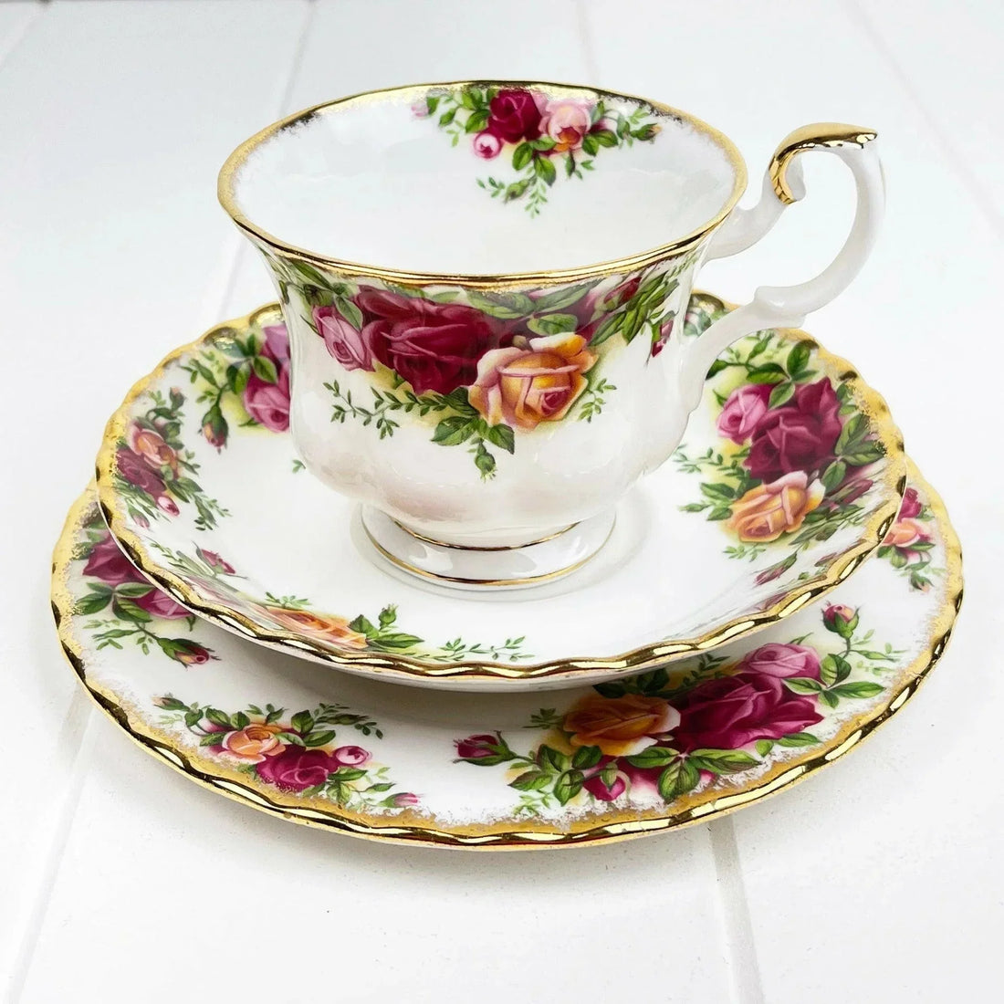 Royal Albert Vintage Old Country Roses Tea Trio - Exquisite Homewares 