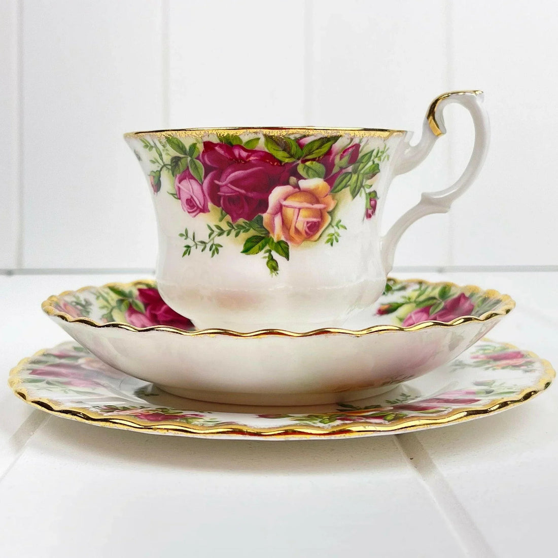 Royal Albert Vintage Old Country Roses Tea Trio - Exquisite Homewares 