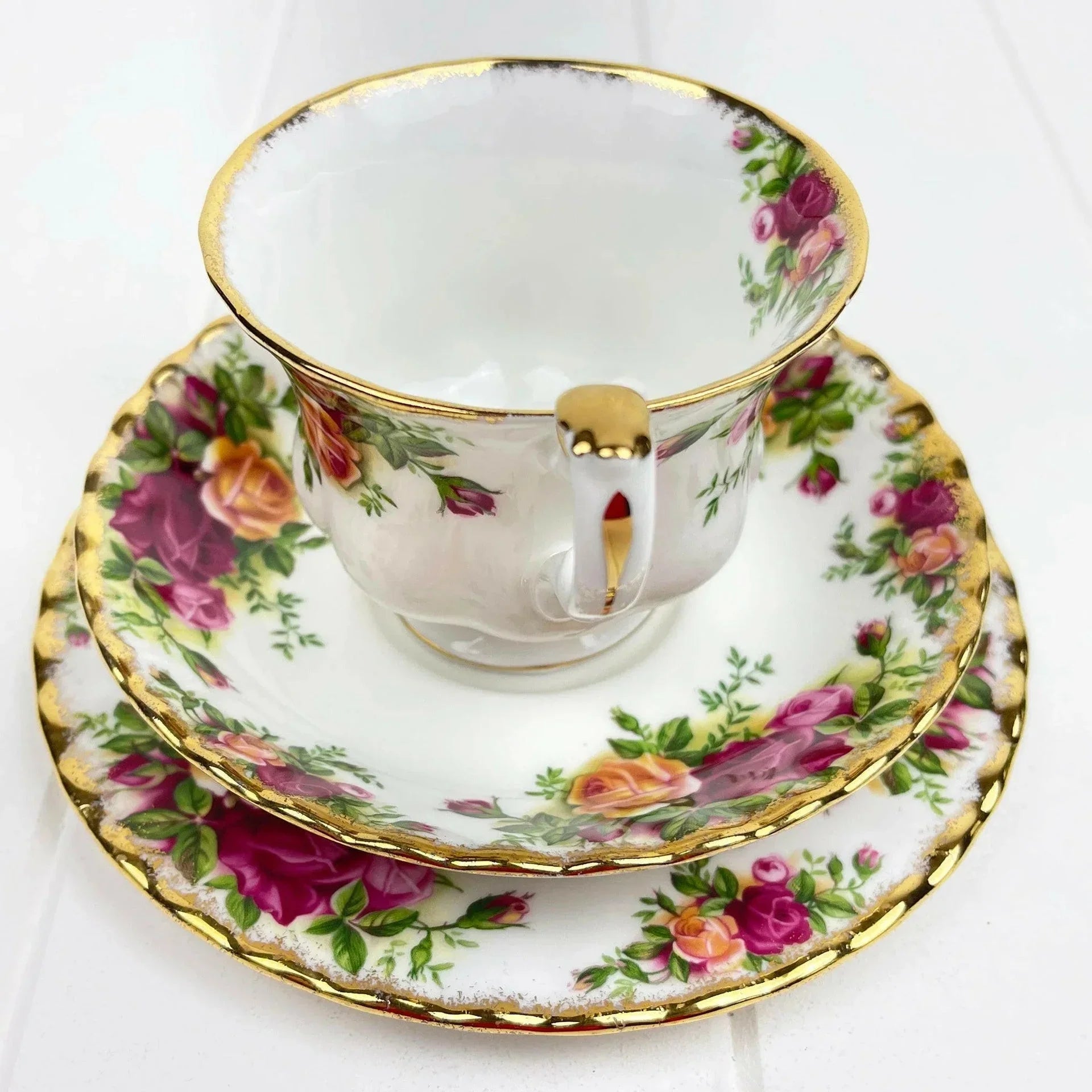 Royal Albert Vintage Old Country Roses Tea Trio - Exquisite Homewares 