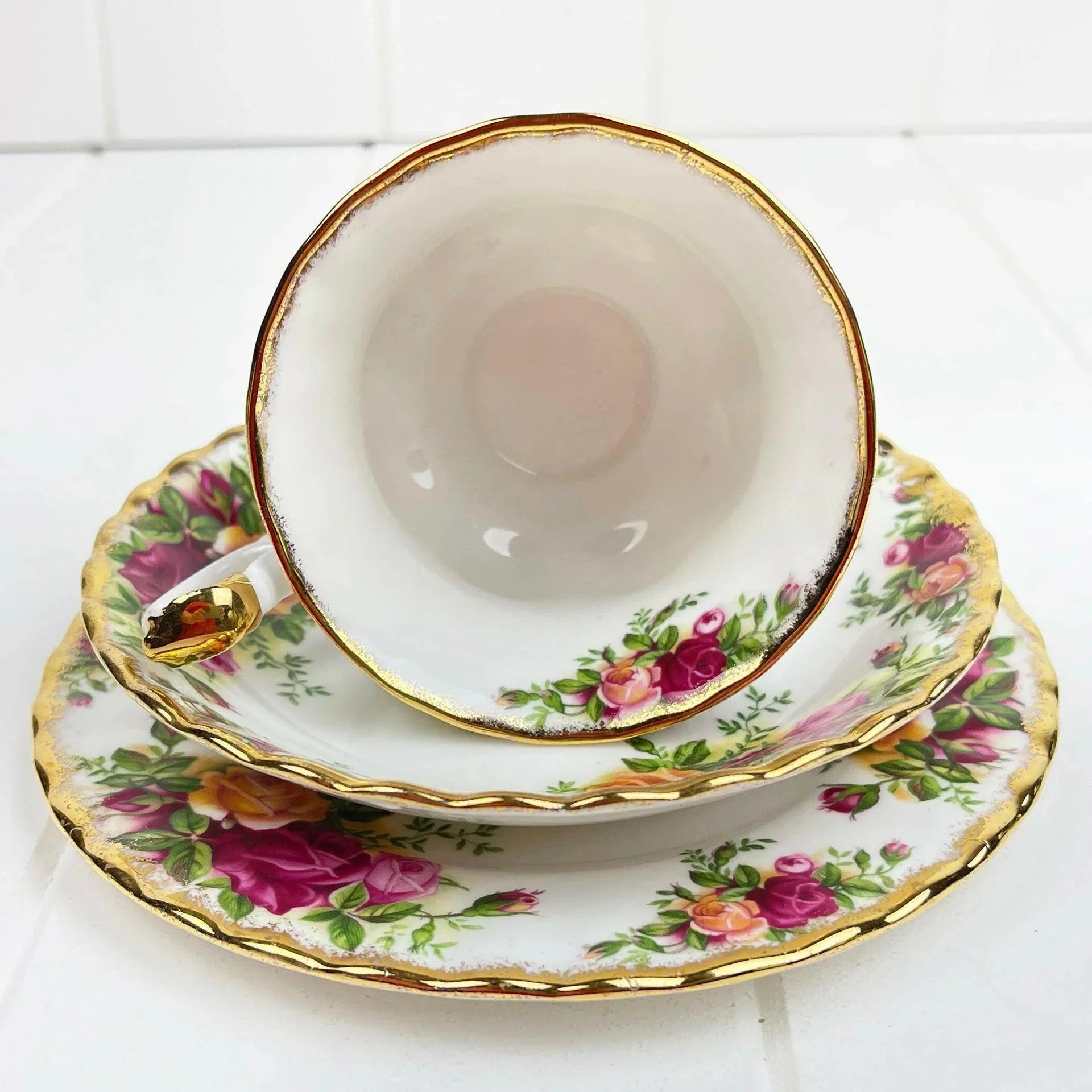 Royal Albert Vintage Old Country Roses Tea Trio - Exquisite Homewares 