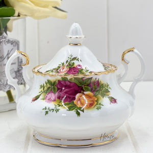 Royal Albert Old Country Roses Covered Sugar Bowl