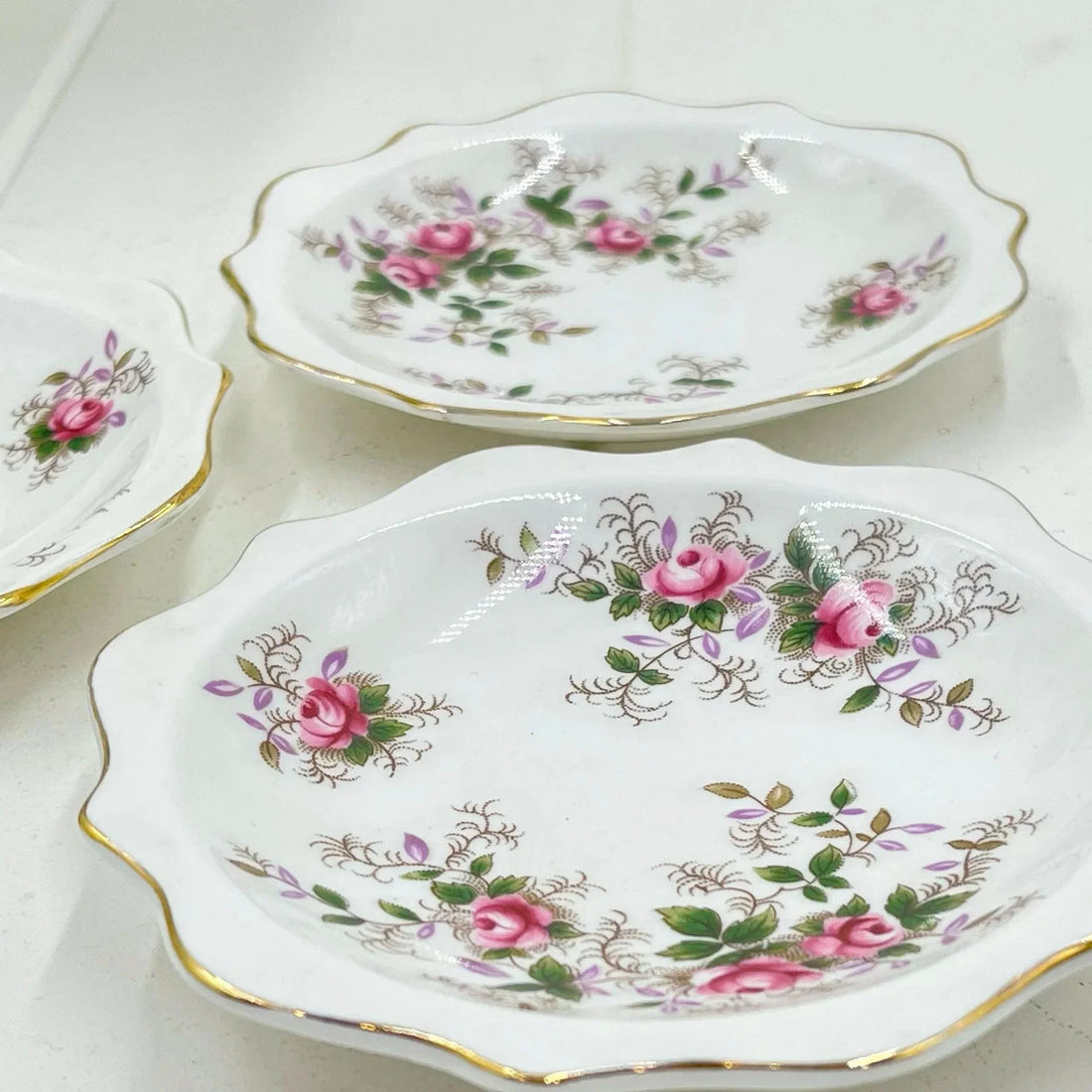 Royal Albert Vintage Lavender Rose Dishes x 2 - Exquisite Homewares 