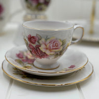 Royal Albert, Queen Anne, Duchess, Colclough, Royal Standard Pretty in Pink Crazy High Tea Set