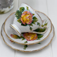 Roslyn China Vintage Would Famous Roses Peace Trio