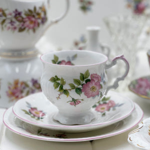 Royal Albert, Colclough, Coalport, Vera Wang Pink Crazy High Tea Set for Two.