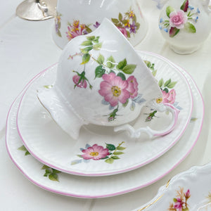 Royal Albert, Colclough, Coalport, Vera Wang Pink Crazy High Tea Set for Two.