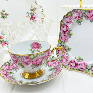 Royal Albert, Colclough, Coalport, Vera Wang Pink Crazy High Tea Set for Two.