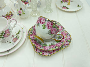 Royal Albert, Colclough, Coalport, Vera Wang Pink Crazy High Tea Set for Two.