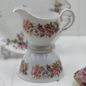 Royal Albert, Colclough, Coalport, Vera Wang Pink Crazy High Tea Set for Two.