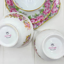 Load image into Gallery viewer, Royal Albert, Colclough, Coalport, Vera Wang Pink Crazy High Tea Set for Two.
