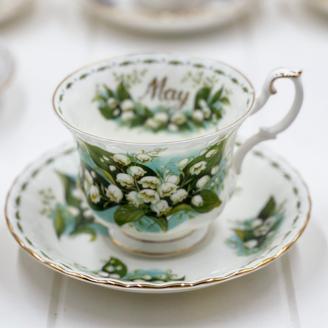 Royal Albert Vintage Flower of the Month May Lily of the Valley Duo